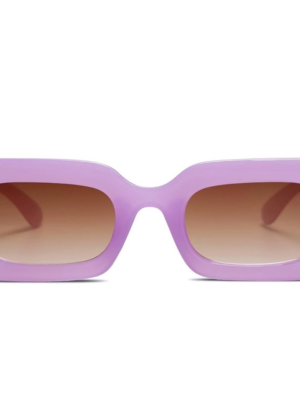 NWOT Chunky Rectangle Purple Sunglasses - Picture 4 of 6